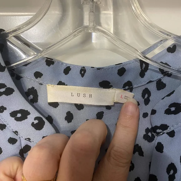 (1026) blue Lush Ls Shirt, Large - Picture 3 of 7